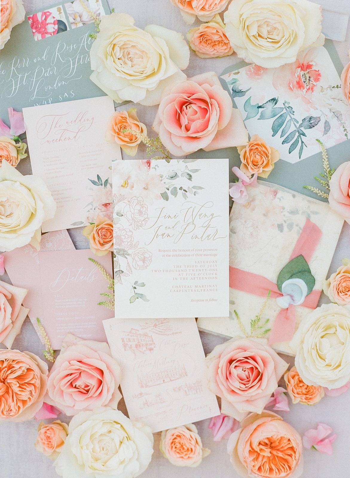 Chateau Martinay stationery - Wedding Planner Provence