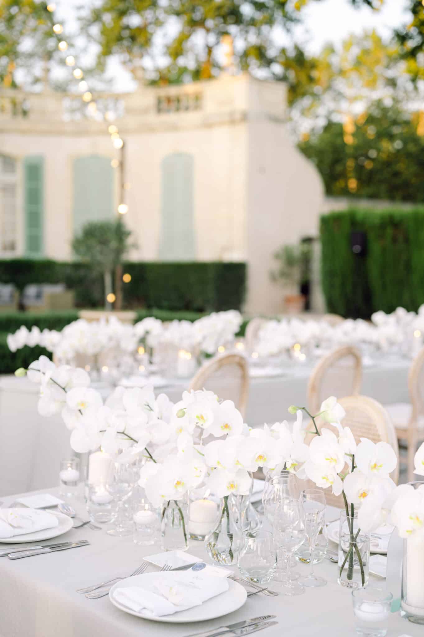 Chateau de Tourreau tables - Wedding Planner Provence